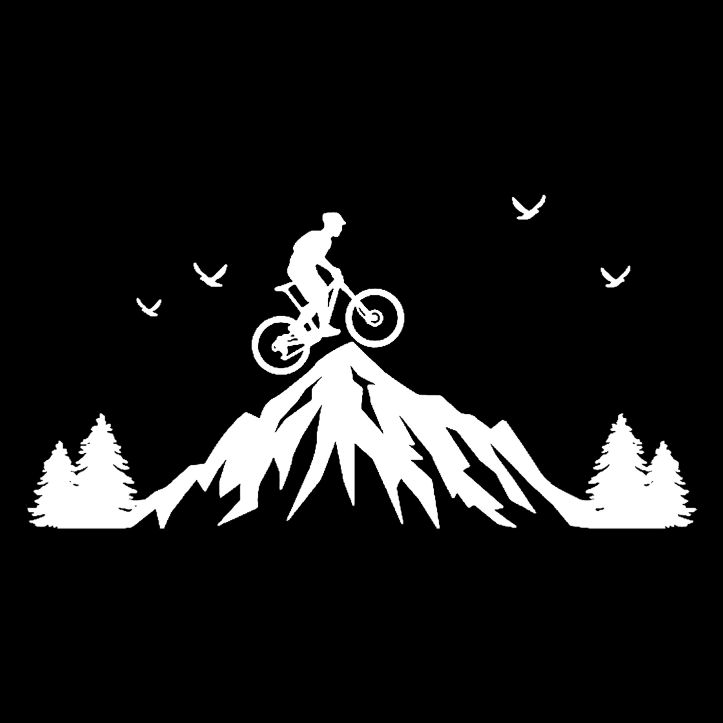 Mountain Biker Sticker