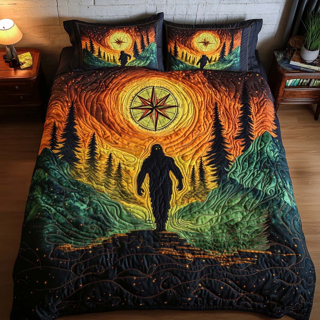 Wilderness Path - Bigfoot Quilted Bedding set