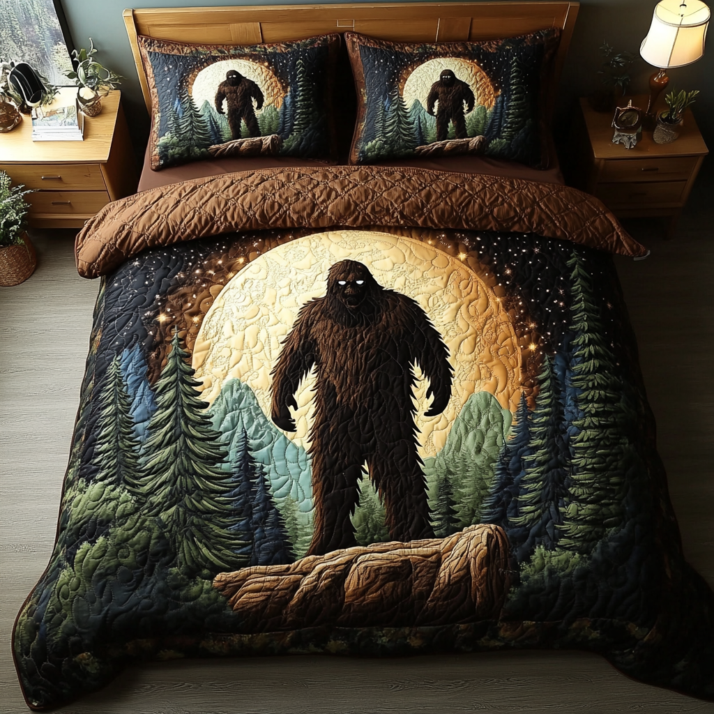 Woodland Giant Bigfoot Quilted Bedding Set