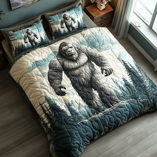 Woodland Watcher – Bigfoot Quilted Bedding Set