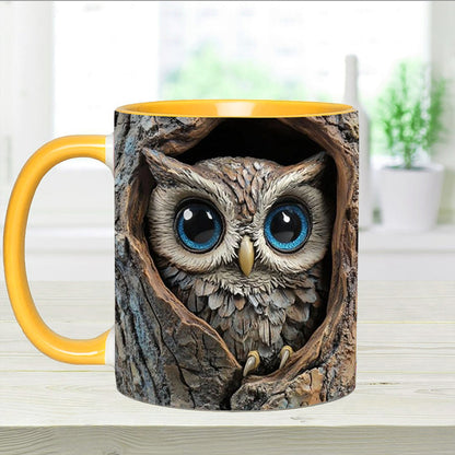 Owl accent mug - Personalized Accent Mug
