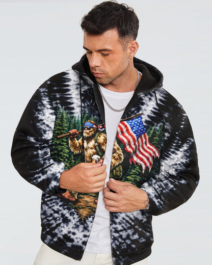 BIGFOOT WITH FLAG SWIRL ALL OVER PRINT SHIRT