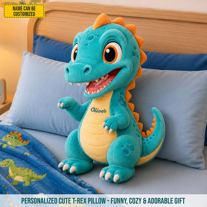 Personalized T-Rex Dinosaur Pillow