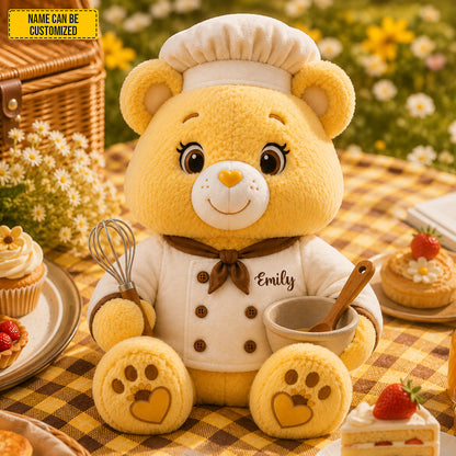 Personalized Chef Bear Custom Shape Pillow