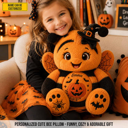 Personalized Halloween Bee Custom Shape Pillow