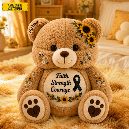 Personalized Skin Cancer  Bear Pillow