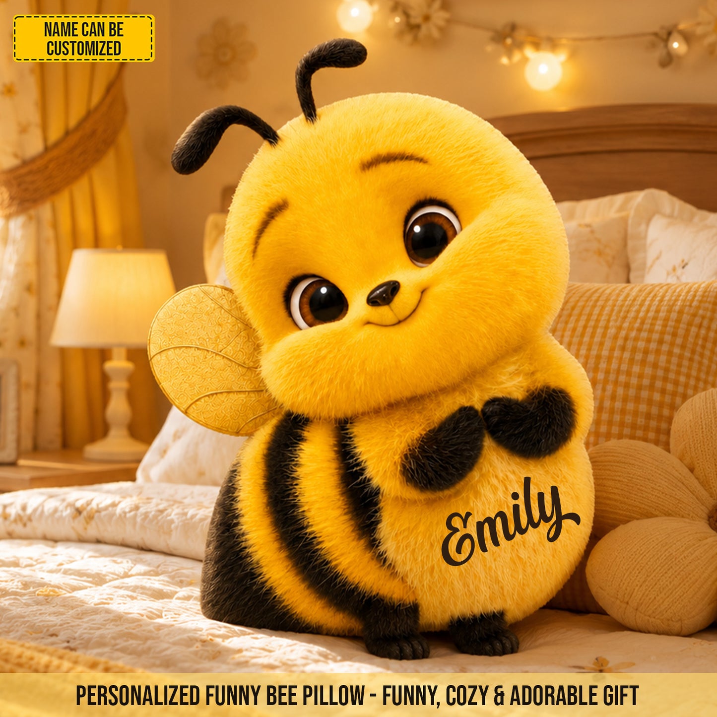Personalized Cute Bee Shape Pillow