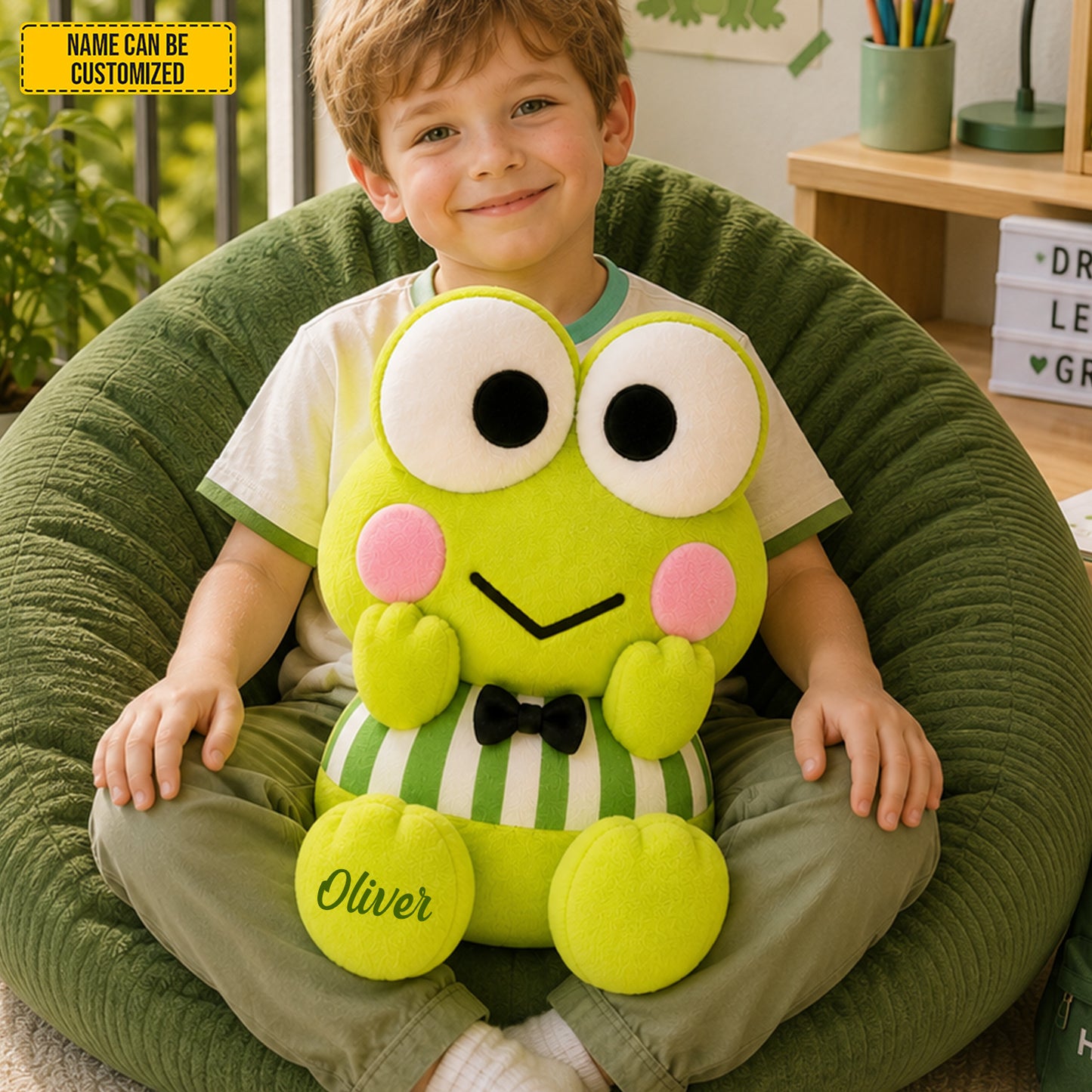 Personalized Cute Frog Shaped Pillow