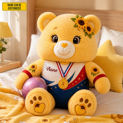 Personalized Future Gymnast Bear Custom Shape Pillow