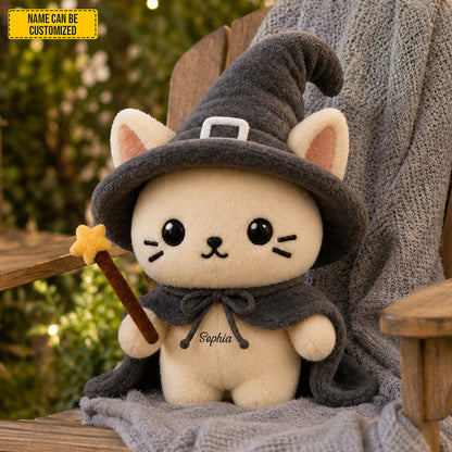 Personalized Little Kitty Witch Pillow