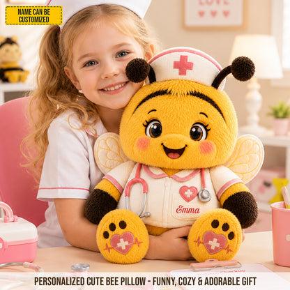 Personalized Nurse Bee Custom Shape Pillow
