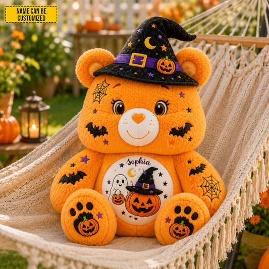 Personalized Halloween Bear Pillow