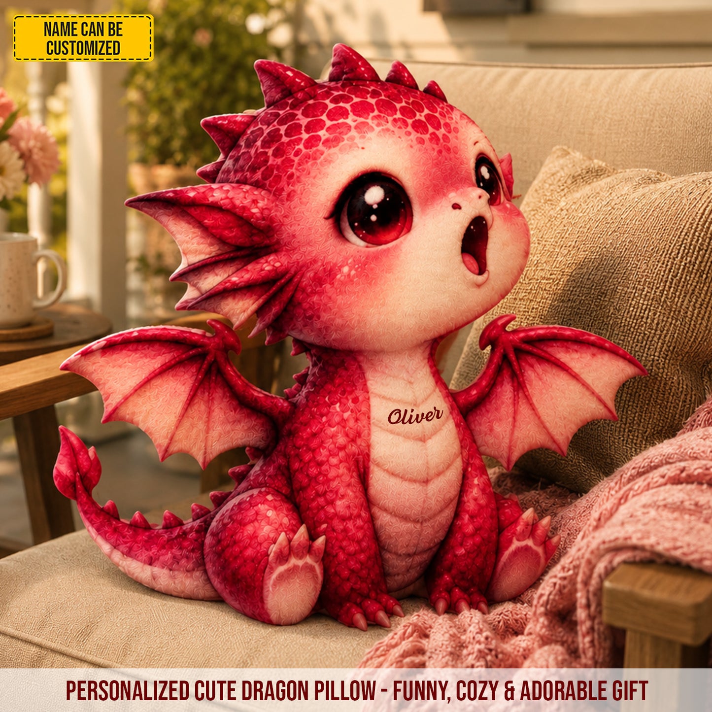 Personalized Cute Dragon Custom Shaped Pillow