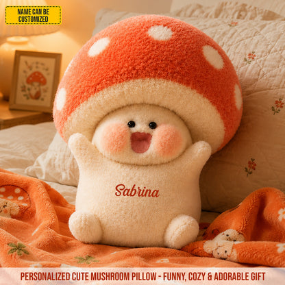 Personalized Cute Mushroom Custom Shape Pillow