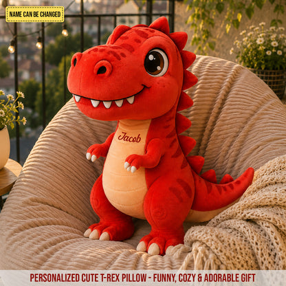 Personalized Cute T-Rex Custom Shape Pillow