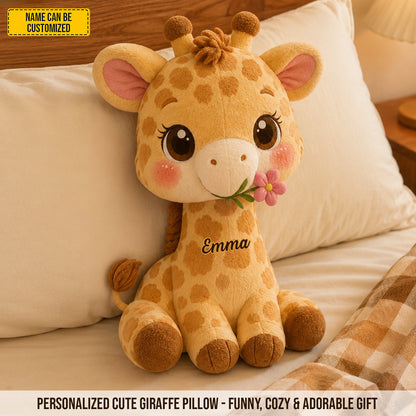Personalized Giraffe Custom Shape Pillow