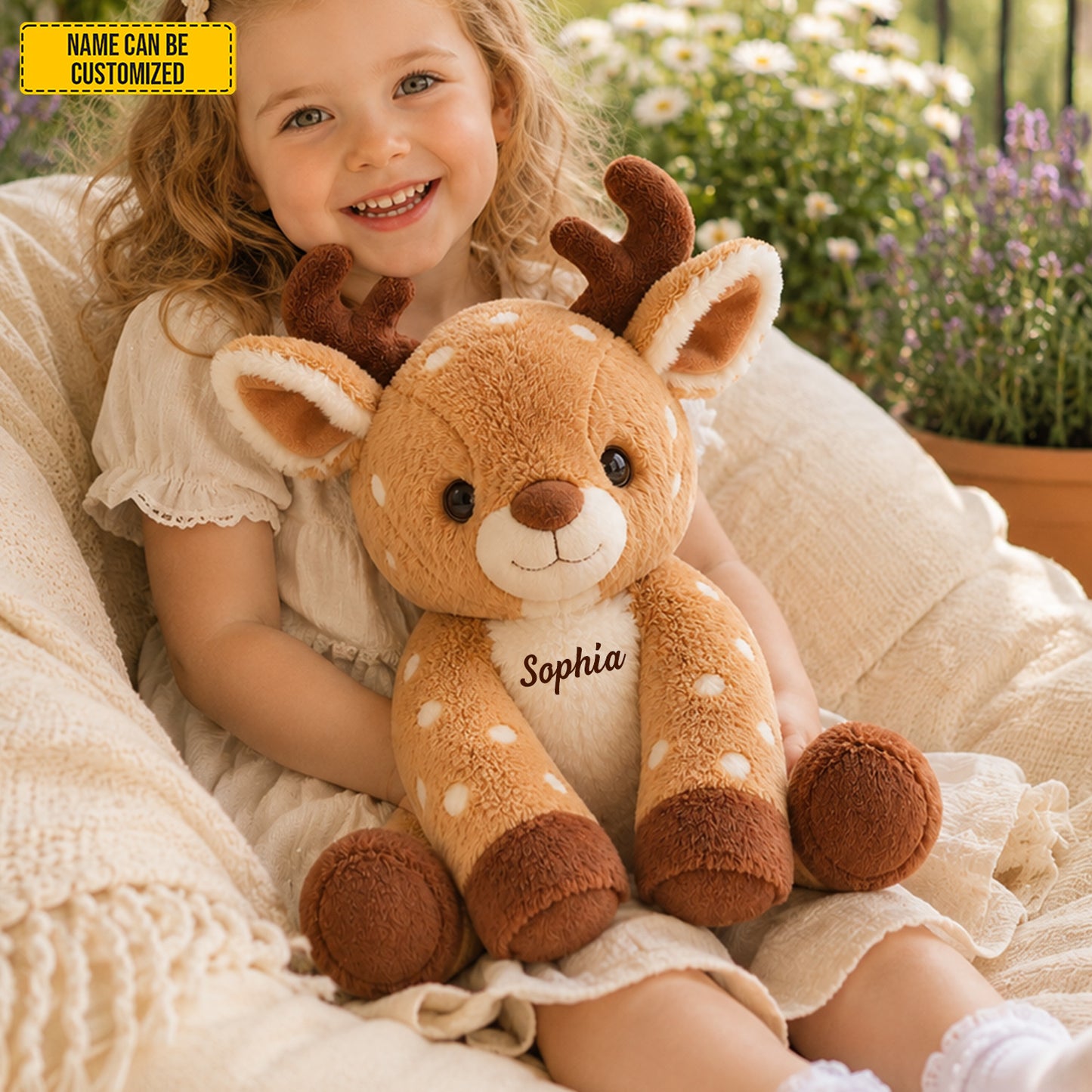 Personalized Reindeer Custom Shaped Pillow