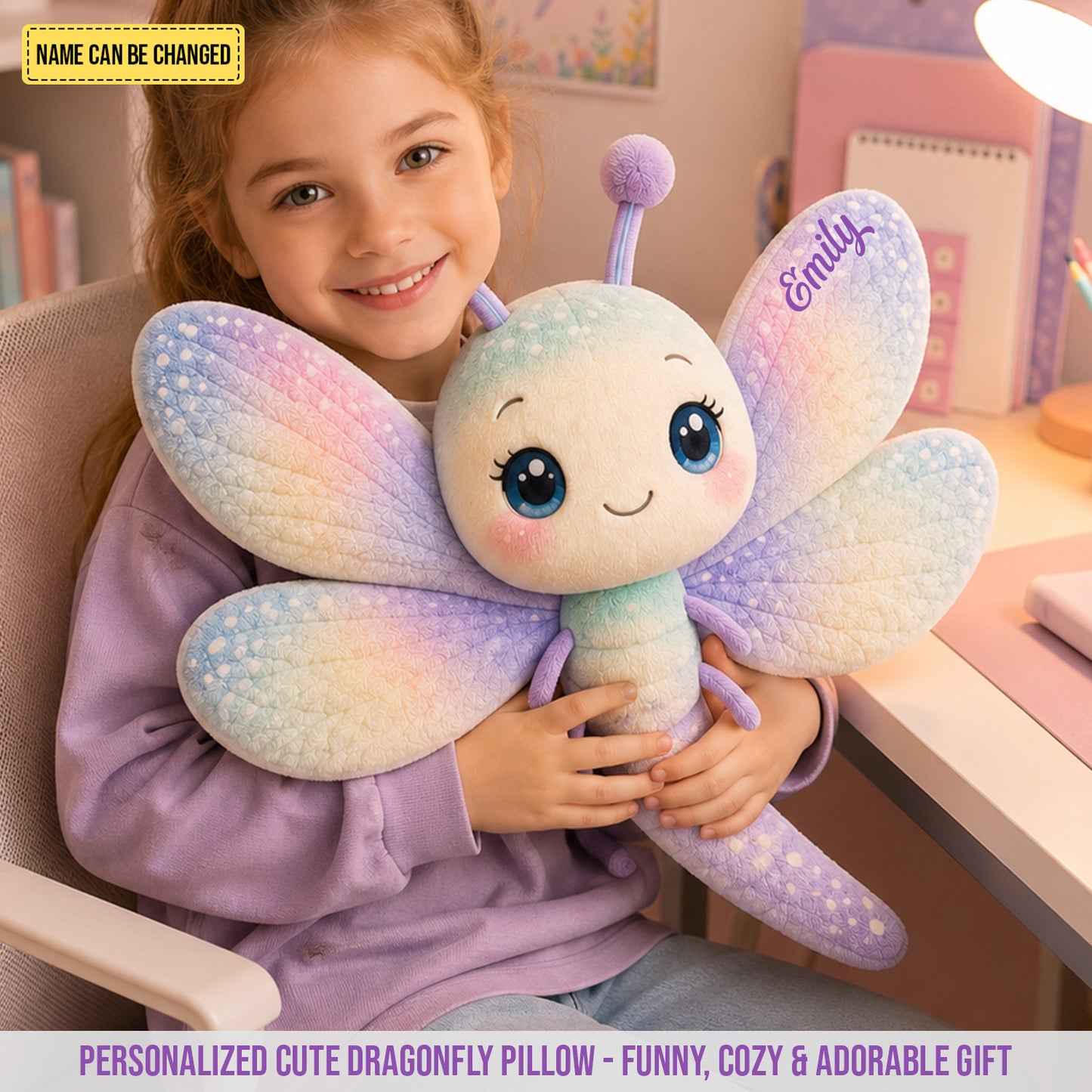 Personalized Cute Dragonfly Custom Shaped Pillow