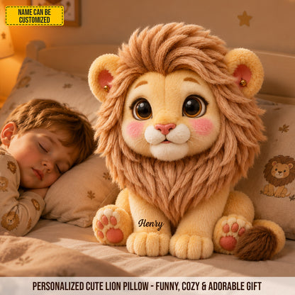 Personalized Cute Lion Custom Shaped Pillow