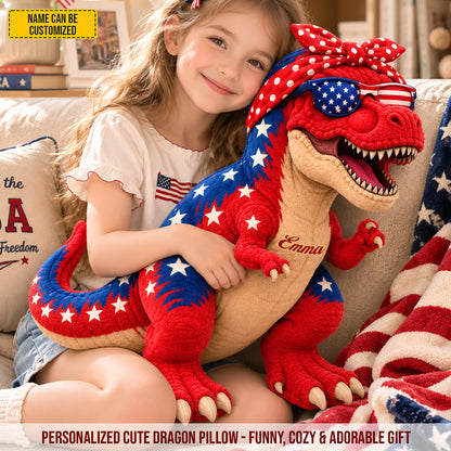 Personalized T-Rex Custom Shaped Pillow