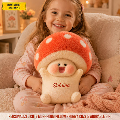 Personalized Cute Mushroom Custom Shape Pillow
