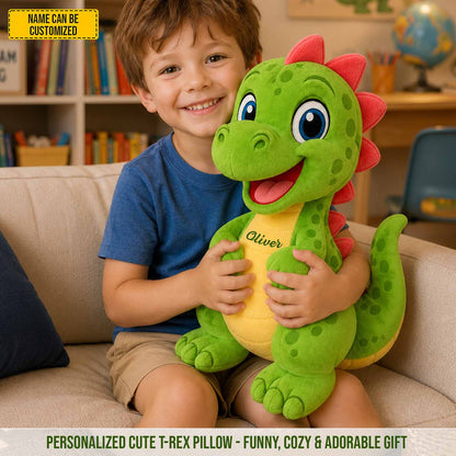 Personalized T-Rex Dinosaur Pillow