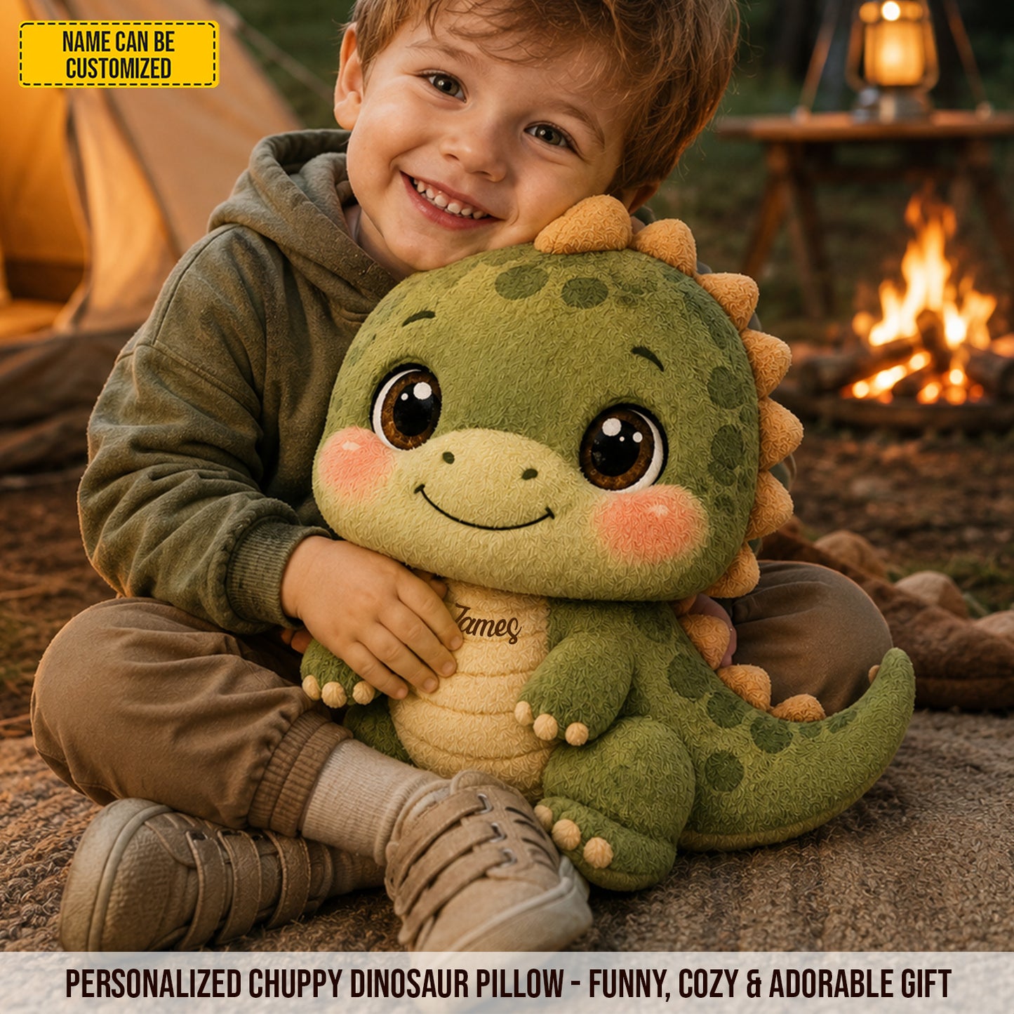 Personalized Cute Dinosaur Custom Shape Pillow