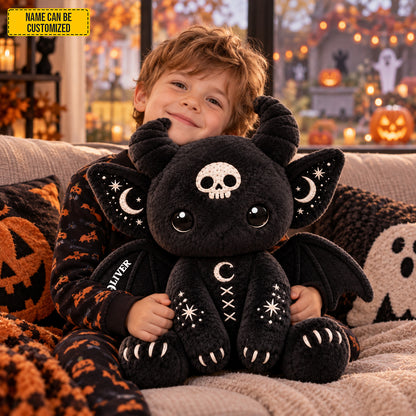 Personalized Gothic Bat Pillow – Halloween Gift