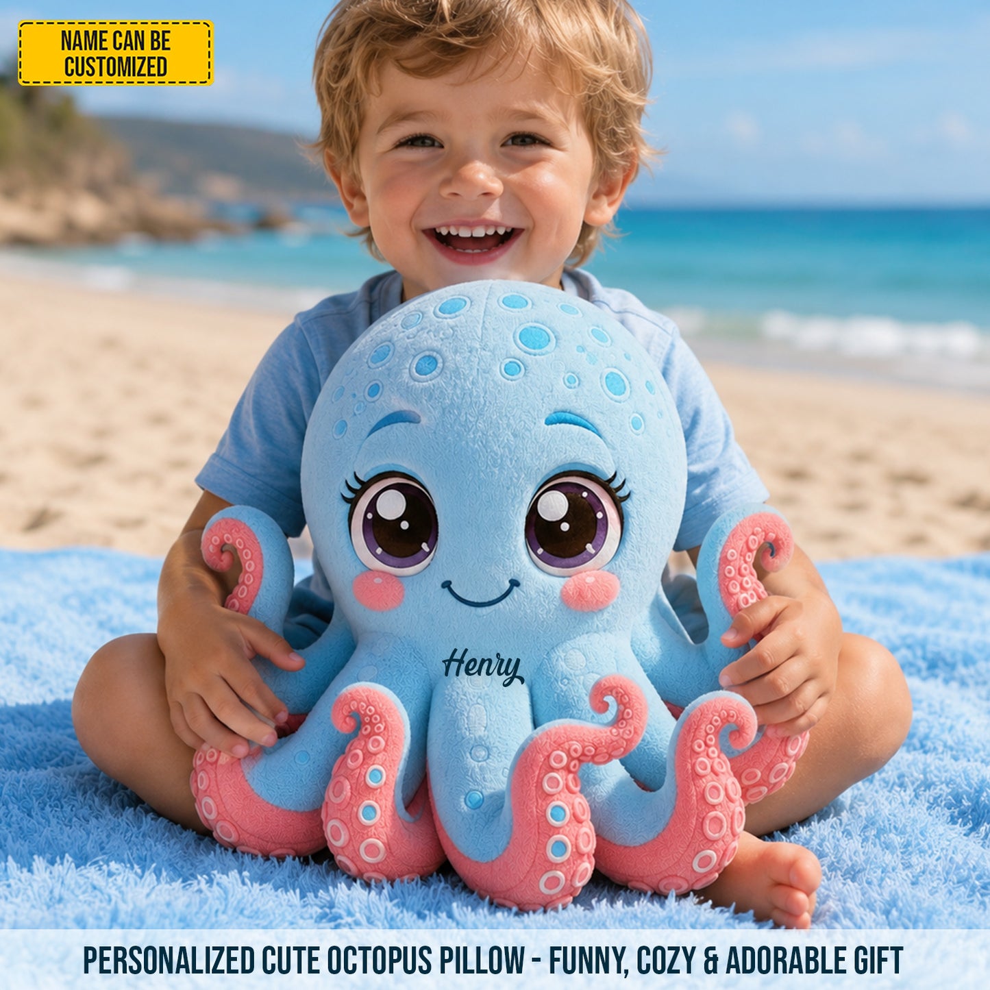 Personalized Octopus Custom Shape Pillow