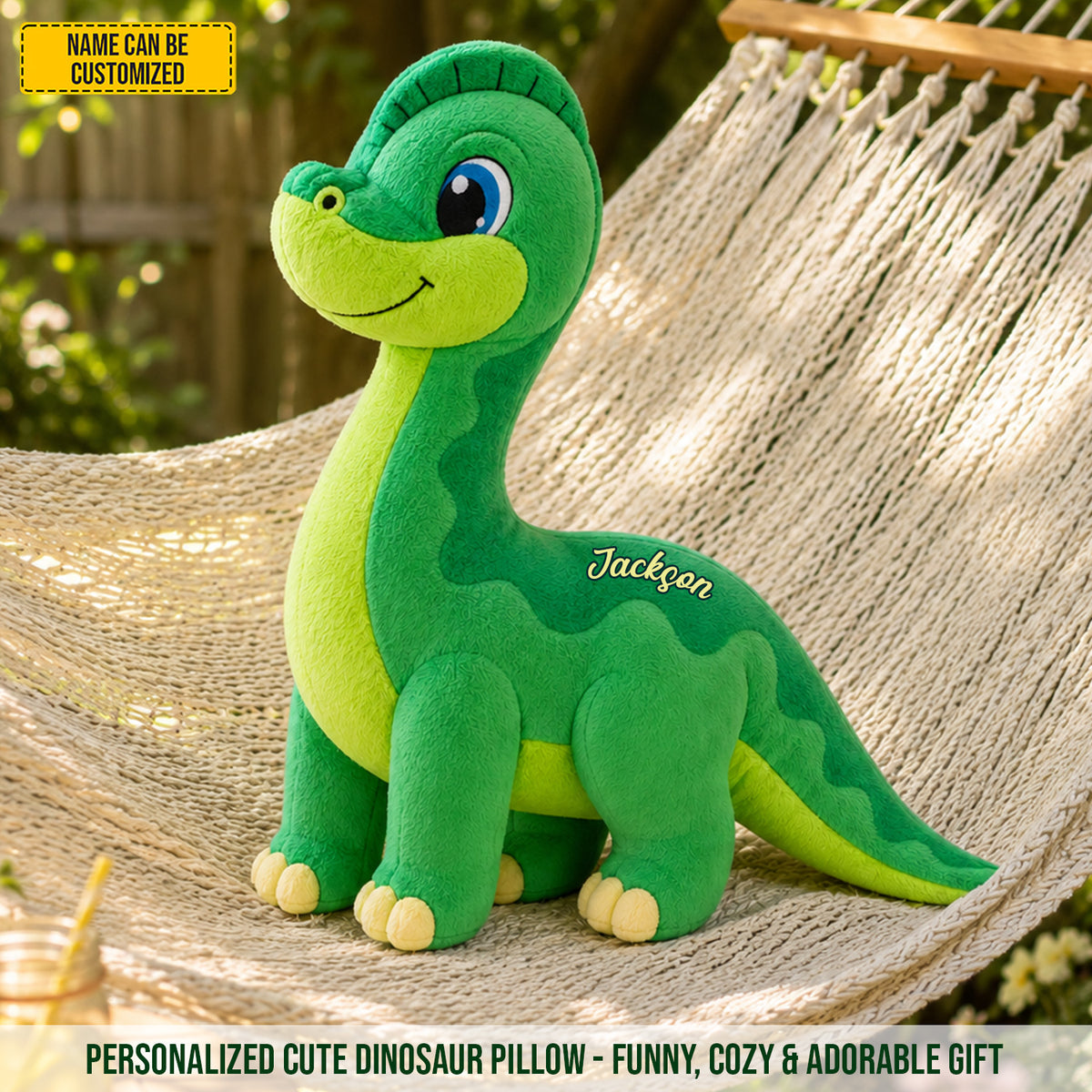 Personalized Cute Dinosaur Custom Shape Pillow