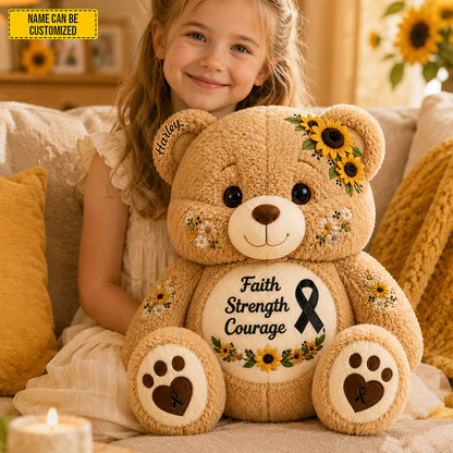Personalized Skin Cancer  Bear Pillow