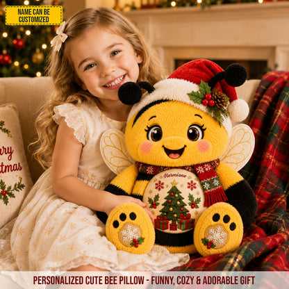 Personalized Christmas Bee Pillow