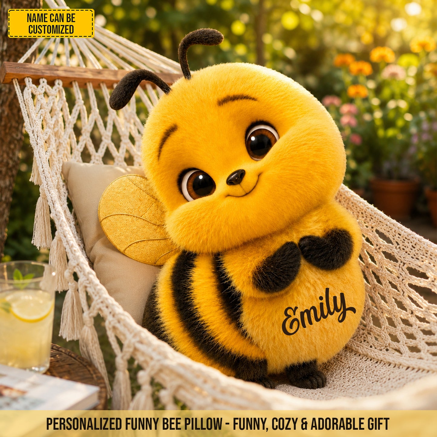 Personalized Cute Bee Shape Pillow