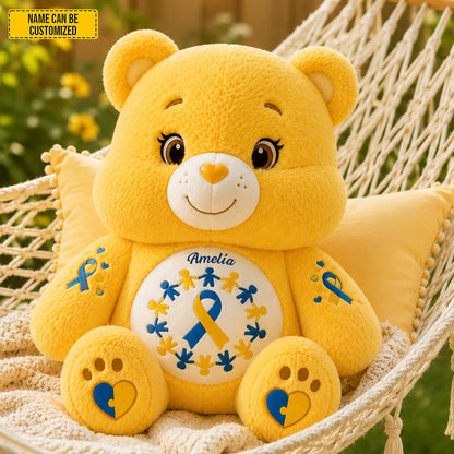 Personalized Down Syndrome Awareness Bear Custom Shape Pillow