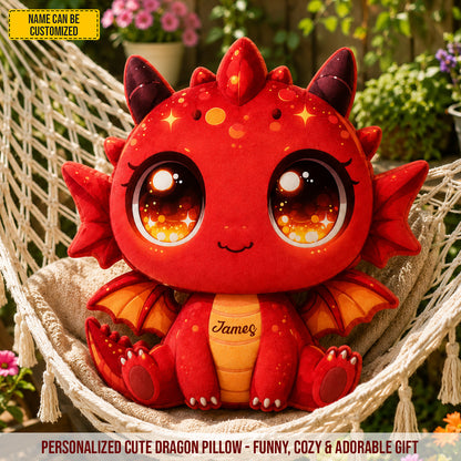 Personalized Cute Dragon Custom Shaped Pillow