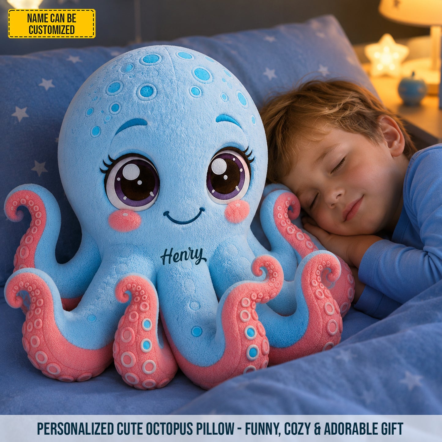 Personalized Octopus Custom Shape Pillow