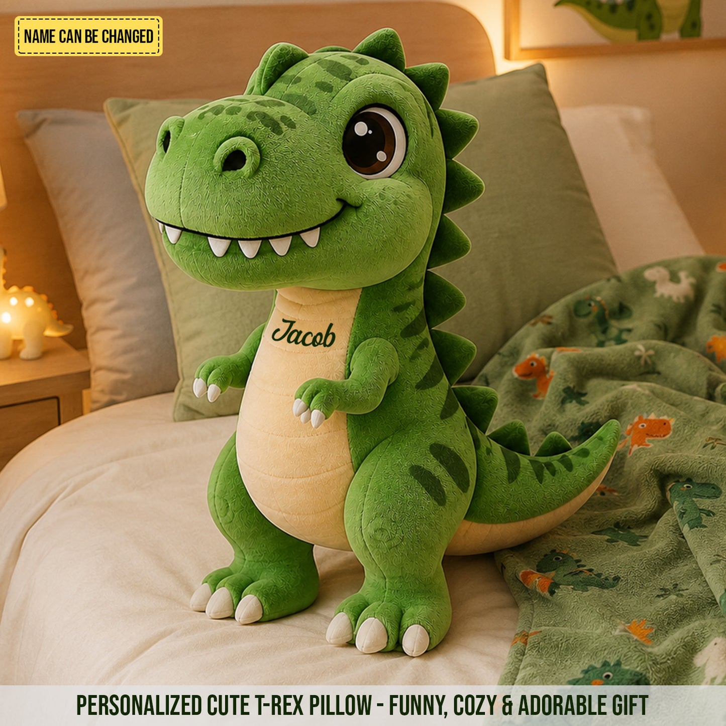 Personalized Cute T-Rex Custom Shaped Pillow