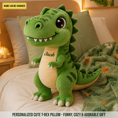 Personalized Cute T-Rex Custom Shaped Pillow