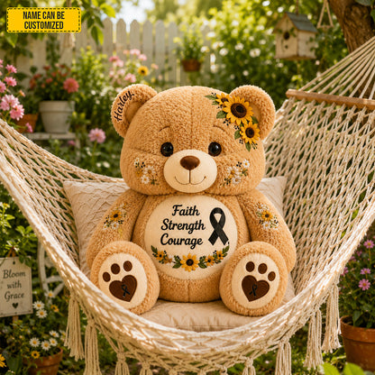 Personalized Skin Cancer  Bear Pillow
