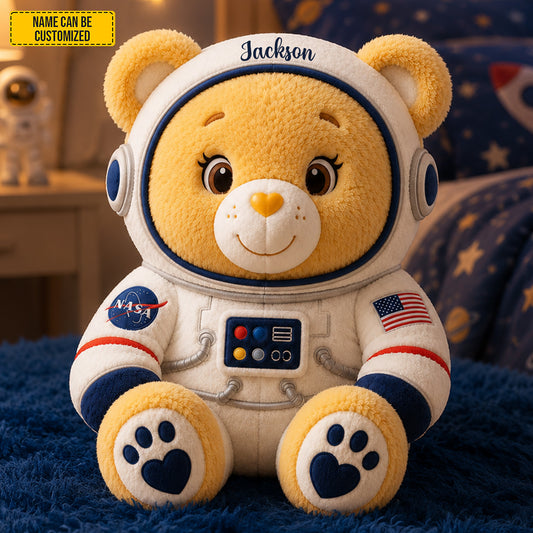 Personalized Astronaut Bear Custom Shape Pillow
