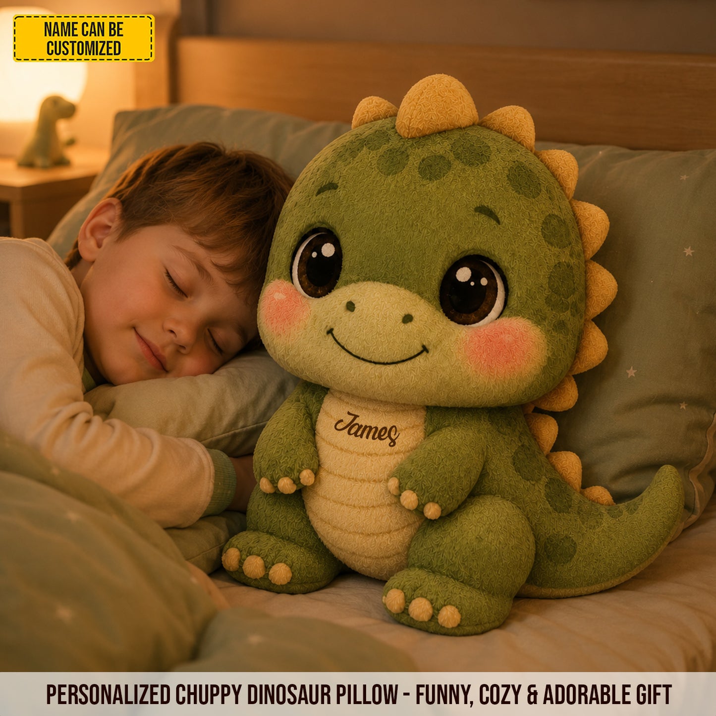 Personalized Cute Dinosaur Custom Shape Pillow