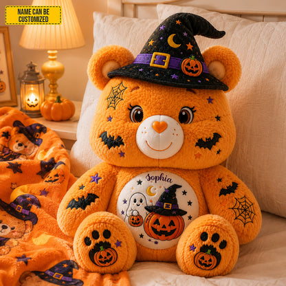 Personalized Halloween Bear Pillow