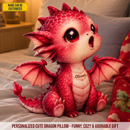 Personalized Cute Dragon Custom Shaped Pillow