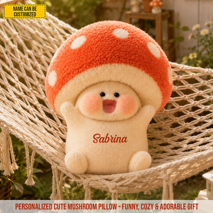 Personalized Cute Mushroom Custom Shape Pillow