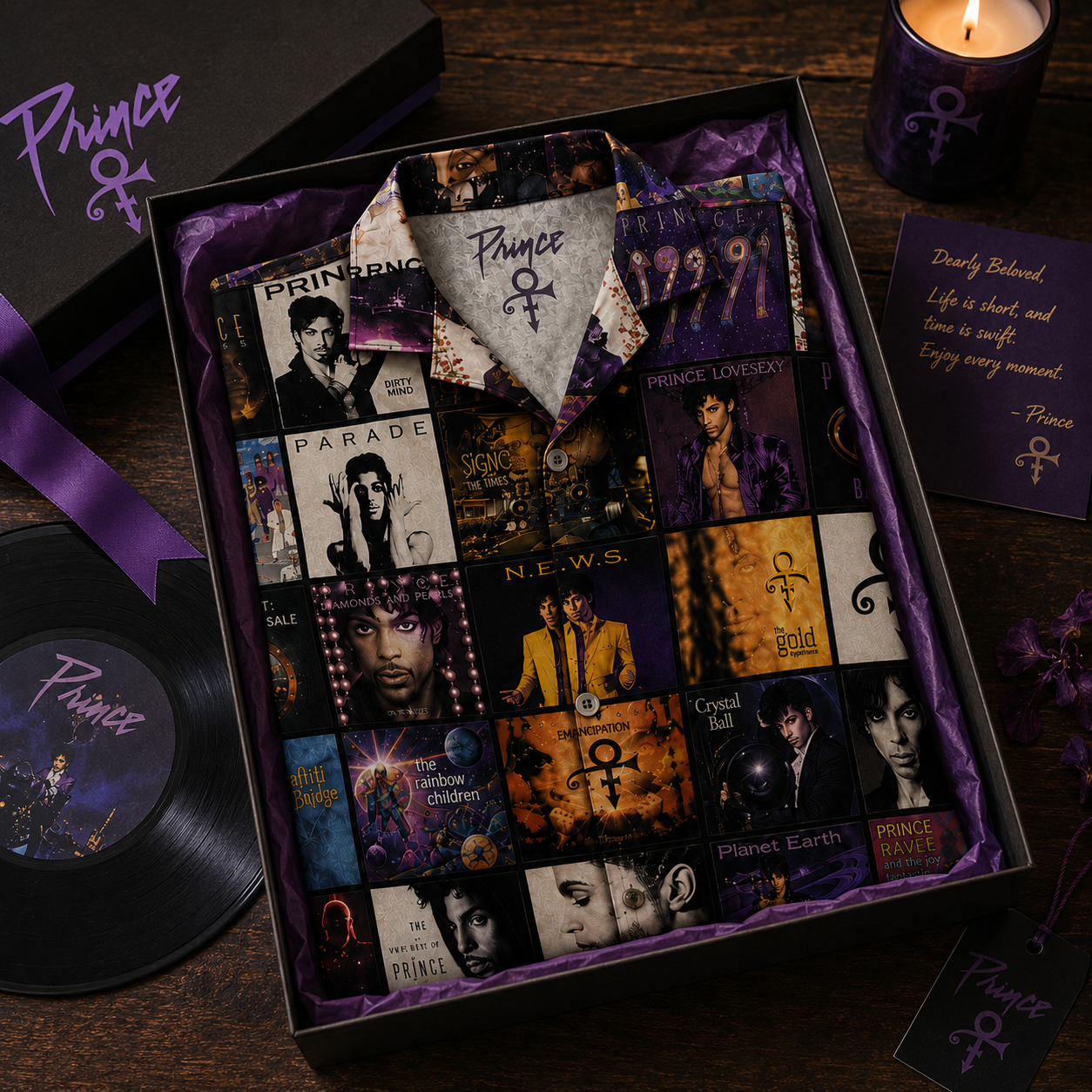 Prince Album Collection Hawaiian Shirt - Vintage Music Fan Gift