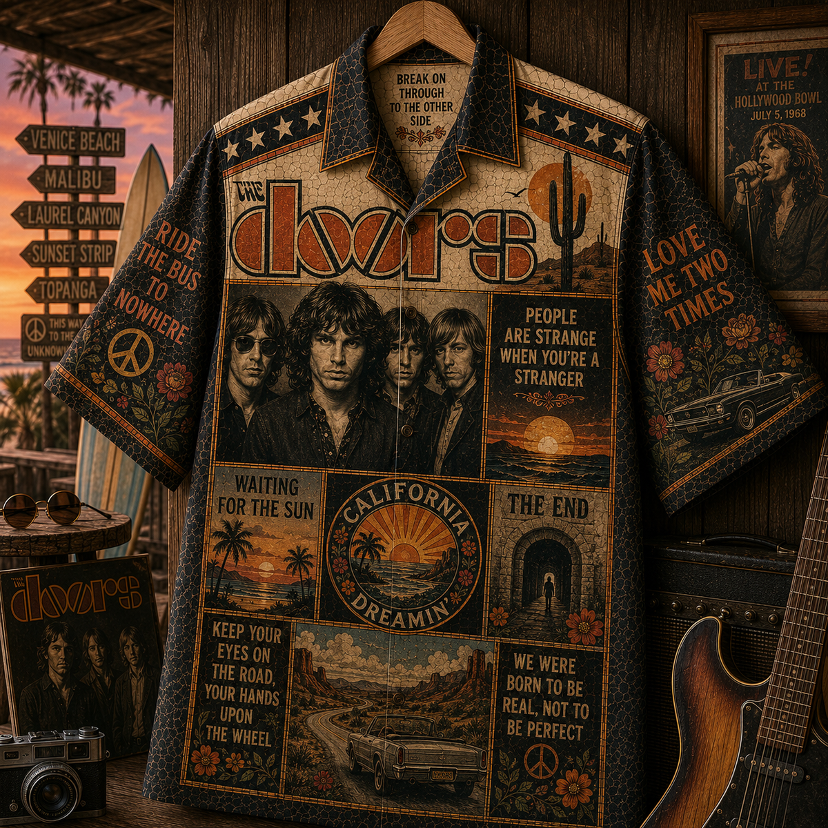 The Doors Hawaiian Shirt - Vintage Music Fan Gift