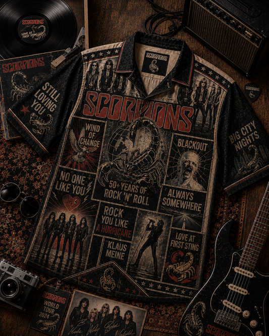 Scorpions Hawaiian Shirt - Vintage Music Fan Gift