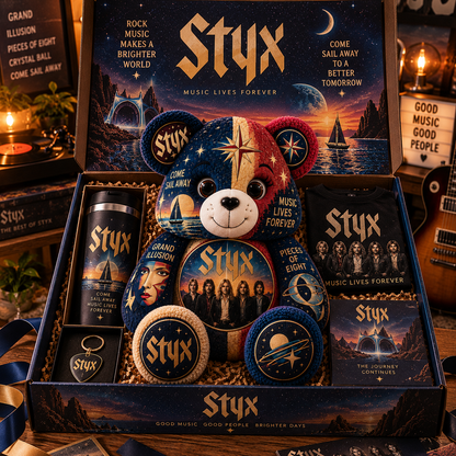 Styx Bear Custom Shaped Pillow – Classic Rock Fan Gift