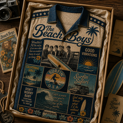 The Beach Boys Hawaiian Shirt - Vintage Music Fan Gift