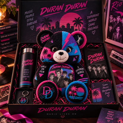 Duran Duran Bear Custom Shaped Pillow – 80s Music Fan Gift